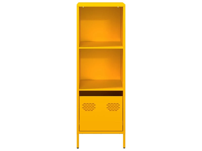  Buffet haut - bahut - meuble de rangement jaune moutarde 35x39x103,5 cm acier  - Conforama E