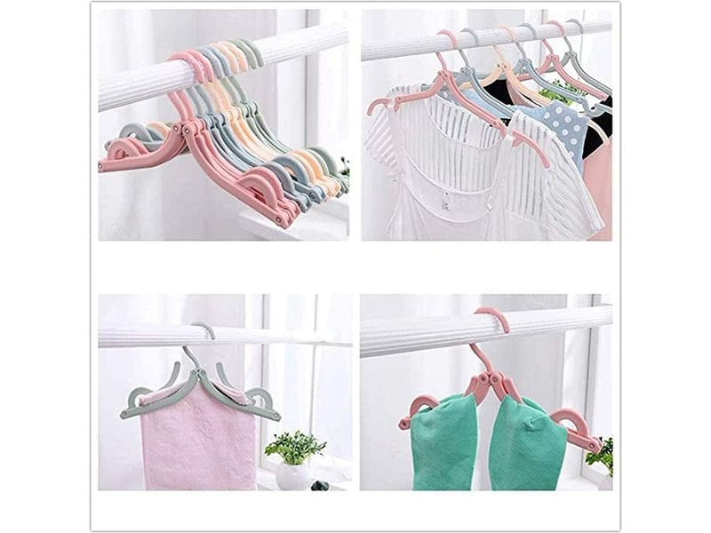  Lot de 12 cintres de voyage portables en plastique - cintres pliables, légers et antidérapants, parfaits pour le camping et le gain de place à la maison  - Conforama D