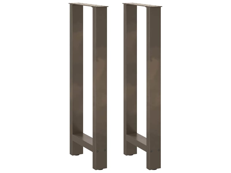 Lot de 2 pieds de table de bar en acier naturel 40 x 100 cm robustes et esthétiques modernes en acier naturel 02_0057579  - Conforama A