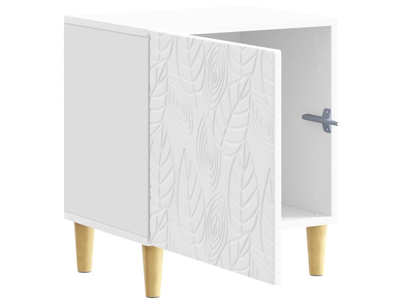  Table de chevet - cabinet de chevet - table de nuit 2 pièces blanc brillant 43 x 34,5 x 50 cm  - Conforama D