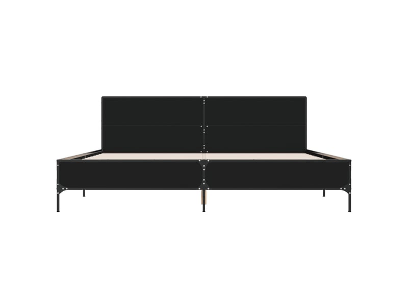  Lit double- lit adulte -  cadre de lit sans matelas noir 200x200 cm  - Conforama C