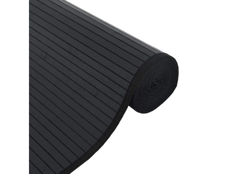  Tapis rectangulaire noir 60x400 cm bambou - comfortxl 376846 - Conforama D