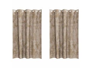Lot de 2 rideaux en velours, rideaux de fenêtre champagne 175 x 140 cm velours cf44171