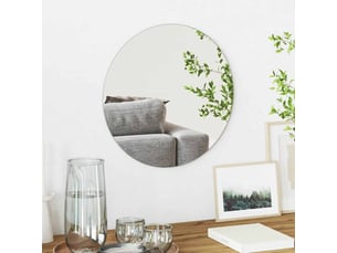 Miroir rond(e) à fixer coloris transparent <strong></strong> <strong></strong> - 40 cm x 40 cm