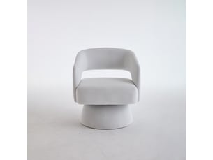 Fauteuil fixe pivotant  <strong>OKMYHOME</strong> <strong></strong> Velours beige vendu A l'unité