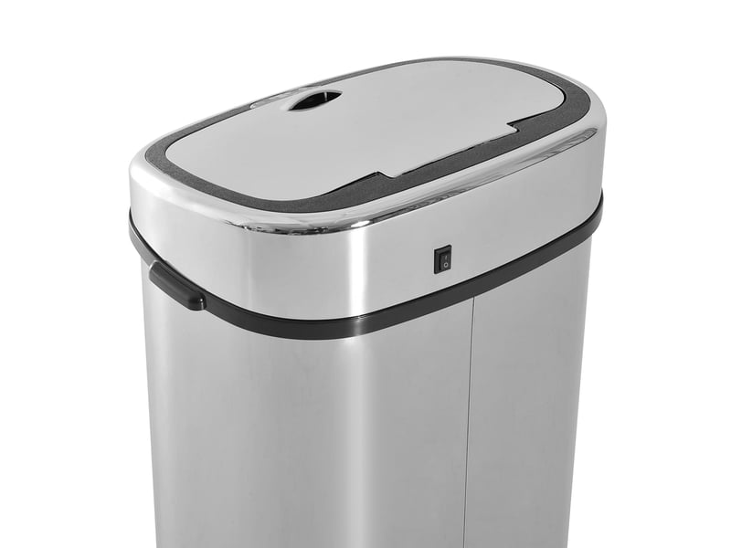 Poubelle automatique à capteur 68 l 40,5x29,5x78 cm – argent – couvercle sans contact manuel - Conforama D