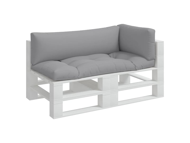  Lot de 3 coussins de palette, coussins de canapé gris tissu cf59676  - Conforama C