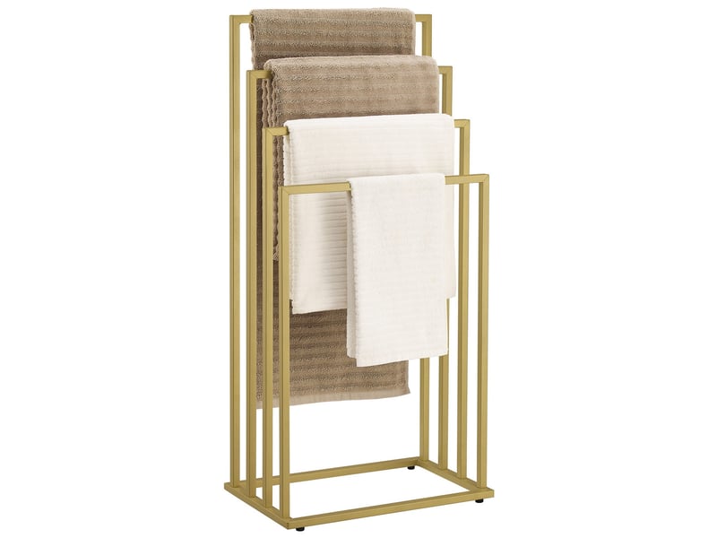  Porte-serviettes sur pied oskar à 4 niveaux en acier or mat  - Conforama A
