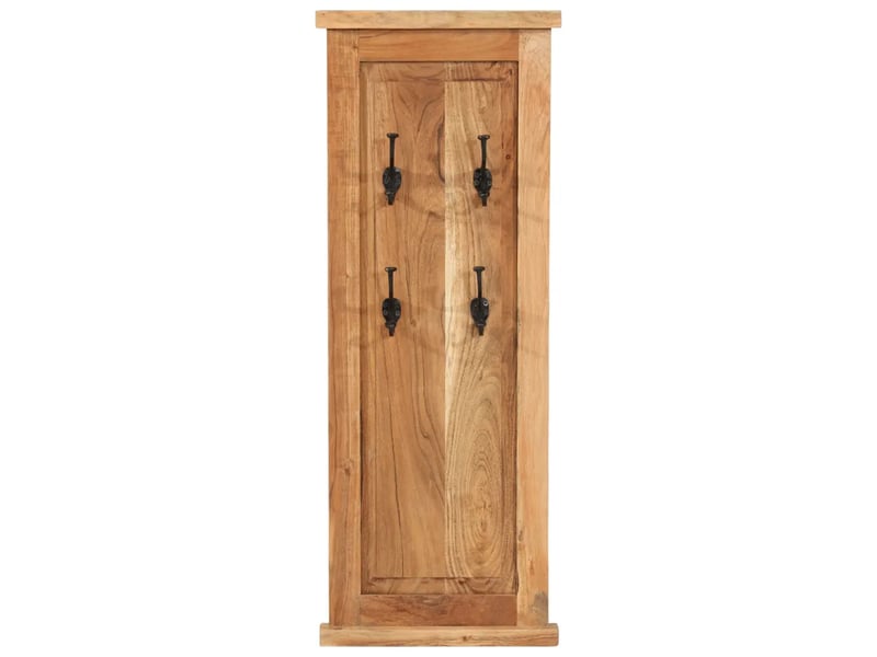  Lot de 2 porte-manteaux muraux vintage style antique 38 x 100 cm avec crochets en bois acacia 02_0046940  - Conforama D
