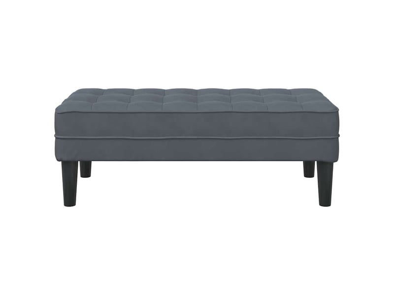  Banc chambre, banc de lit gris foncé 113x57x39 cm velours  - Conforama D