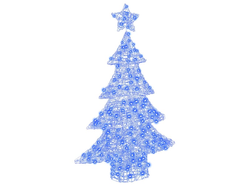  Sapin de noël - arbre de noël 100 led bleu 120 cm acrylique  - Conforama A