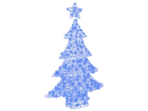 Sapin de noël - arbre de noël 100 led bleu 120 cm acrylique