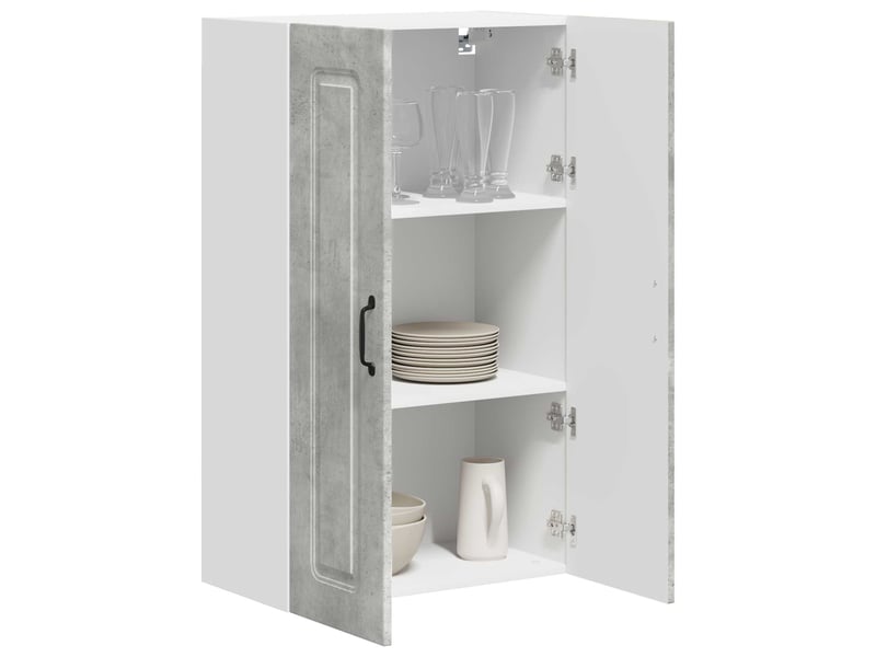 Meuble mural de cuisine | armoire de cuisine gris béton 60x31x100cm shl6304 - Conforama C