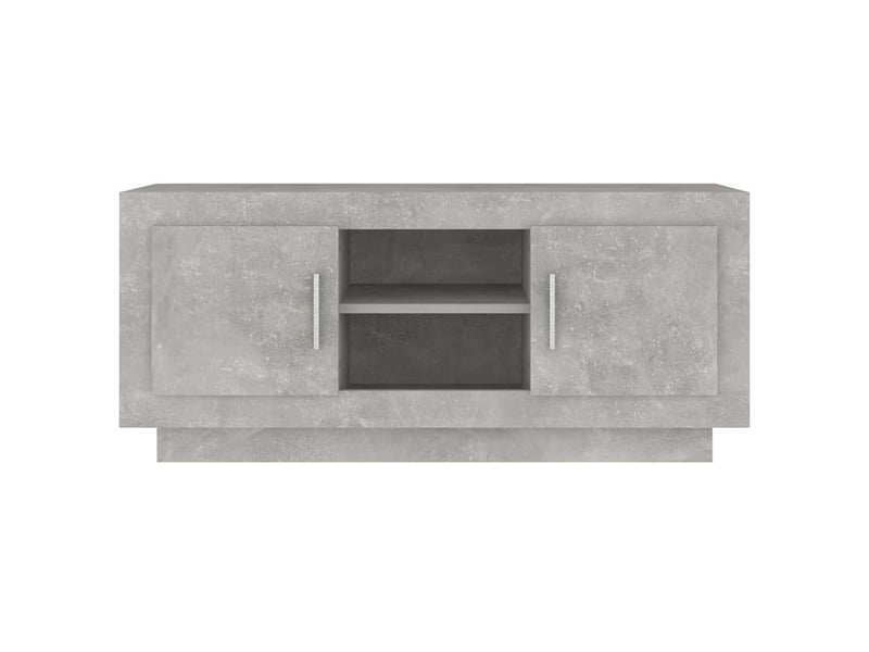  Meuble tv - banc tv - meuble de rangement gris béton 102x35x45 cm bois d'ingénierie  - Conforama E