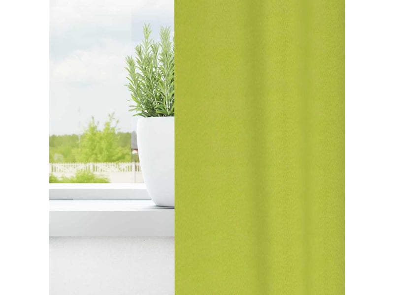 Lot de 2 rideaux occultants, rideaux black-out avec anneaux vert 260 x 140 cm cf44819  - Conforama C