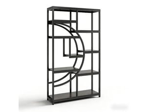 Bibliotheque coloris noir 9 étagère(s) <strong>MIVRAY </strong> <strong></strong> - 95 cm x 174 cm