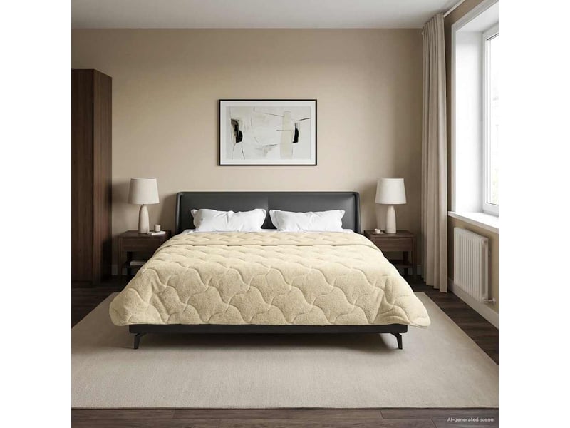  Duvet d'hiver - couette 220 x 260 cm hiver - couette crème respirant  - Conforama D
