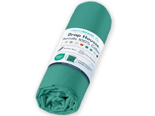 Drap housse 100% percale de coton 80 filscm² - grand bonnet 30 cm – fabrication européenne – doux, résistant – oeko-tex®