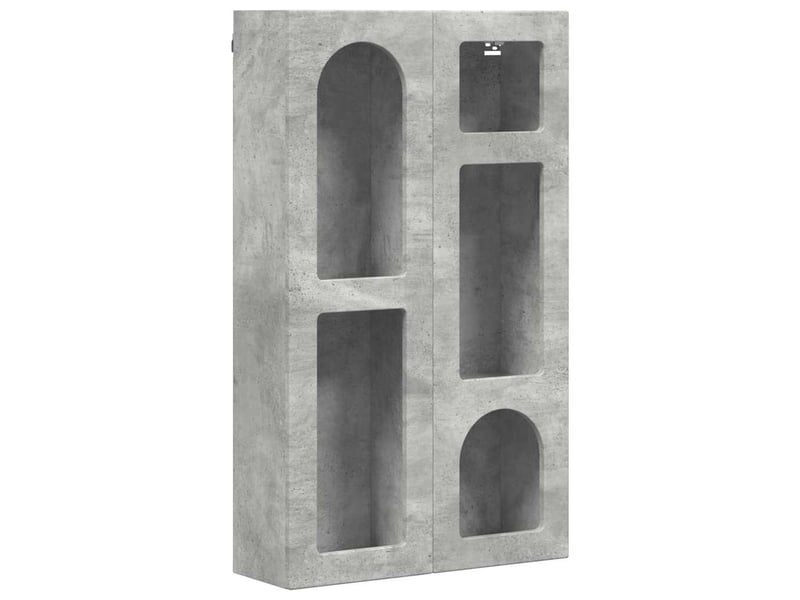  Armoire suspendue, meuble de rangement avec étagère elst gris béton 59x20x100 cm  - Conforama A