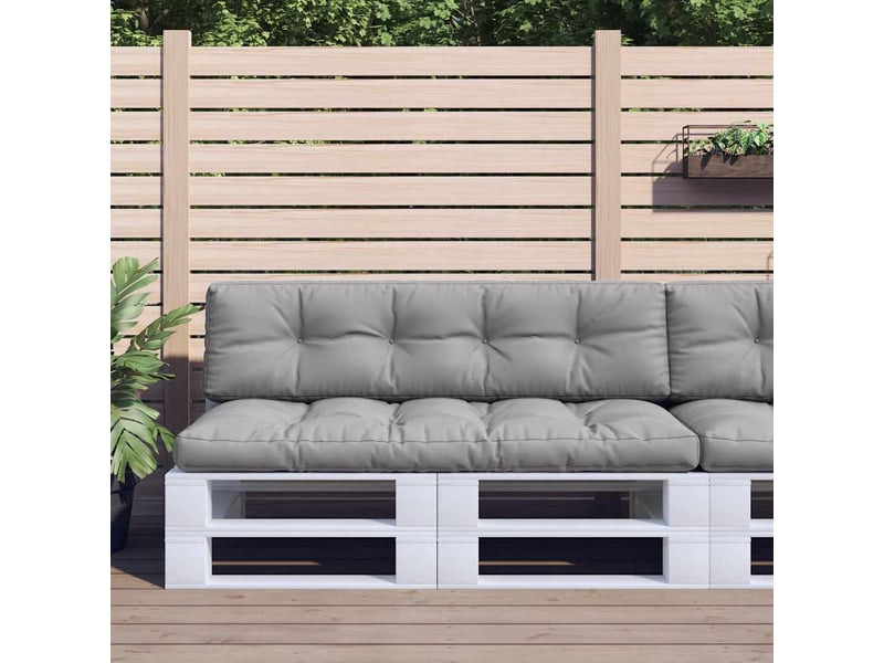  Lot de 2 coussins de palette, coussins de canapé gris tissu cf59530  - Conforama B
