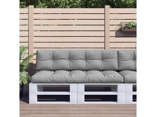 Lot de 2 coussins de palette, coussins de canapé gris tissu cf59530