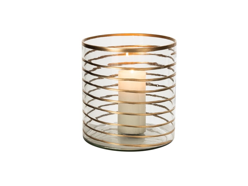  Photophore design en verre dario 25cm transparent  - Conforama B