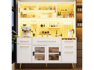 Buffet 1 porte(s) 2 tiroir(s) <strong>RAUMIO</strong> <strong></strong> coloris blanc