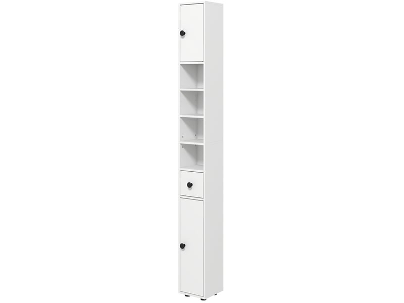  Colonne de salle de bains étroite avec tiroir 20 x 20 x 180 cm homvra  - Conforama A