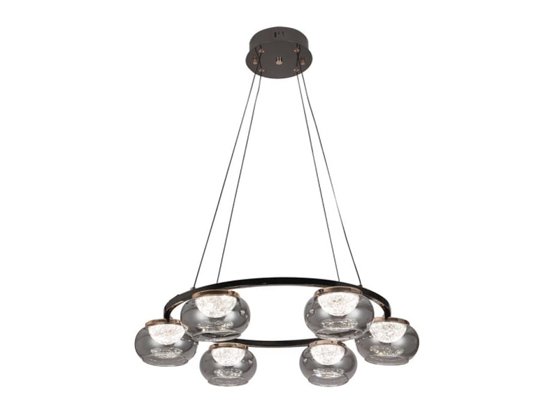  Fabrilamp pompeya, suspension, moderne, led, 42 w, 3780 lm, 3000-4000-6000 k, noir, 15-160 x 67 x 67 cm 234396009 - Conforama A