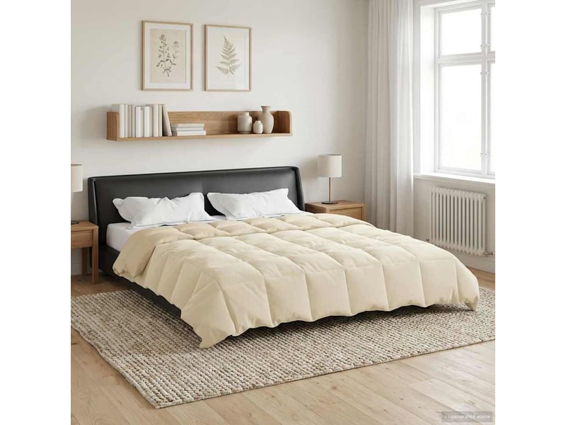  Duvet - couette complet toute l'année 220 x 260 cm 4 saisons crème  - Conforama D