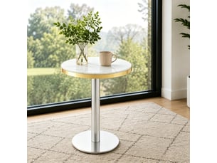 Table basse rond(e) coloris blanc HAUSS SPOLE - 60 cmx60 cm