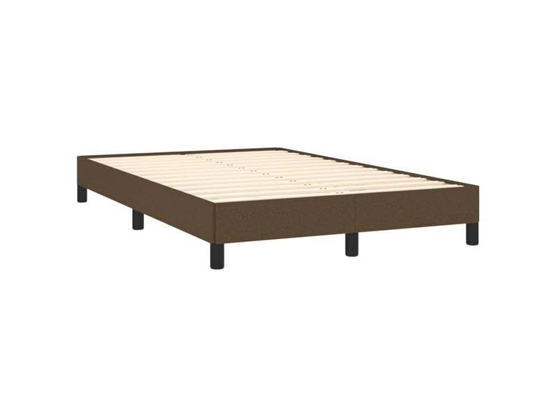  Lit double- lit adulte -  cadre de lit sans matelas marron foncé 120x190 cm tissu  - Conforama B