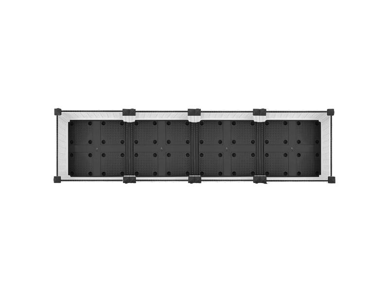  Jardinière - bac à fleurs avec roues blanc 160 x 40 x 33 cm pp  - Conforama E