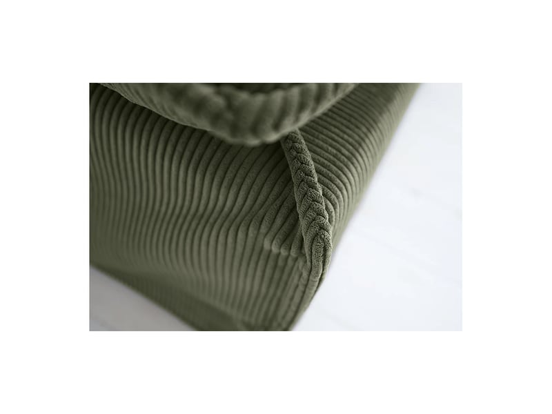 Pouf kalia – vert foncé – tissu côtelé – style contemporain  - Conforama D