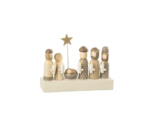 Crèche de noël à led glow 25cm multicolore