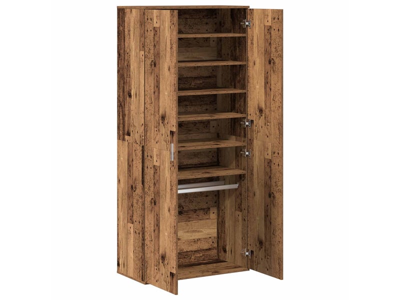 Haut armoire 80x39x178 cm bois d'ingénierie bois ancien - Conforama E