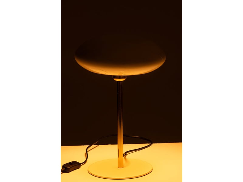  Lampe à poser en métal edvin 38cm blanc  - Conforama C