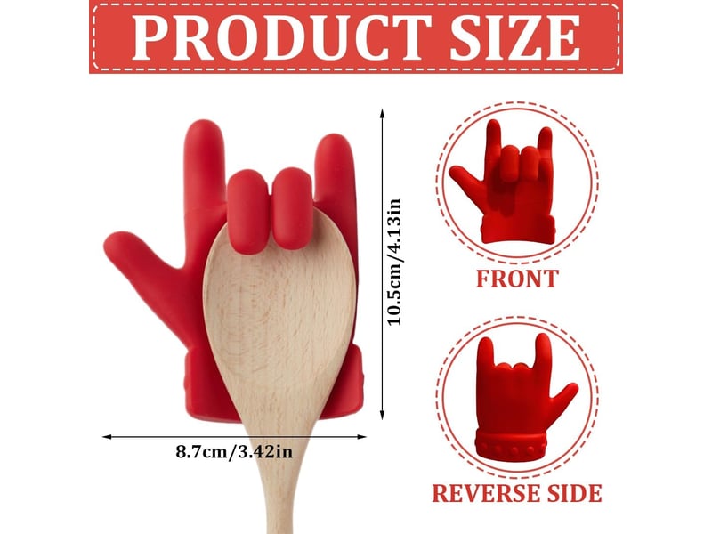  (2 pièces)repose cuillère,gadgets de cuisine couvercle de casserole en forme de doigt pour éviter les débordements support de louche à soupe surélevée  - Conforama B