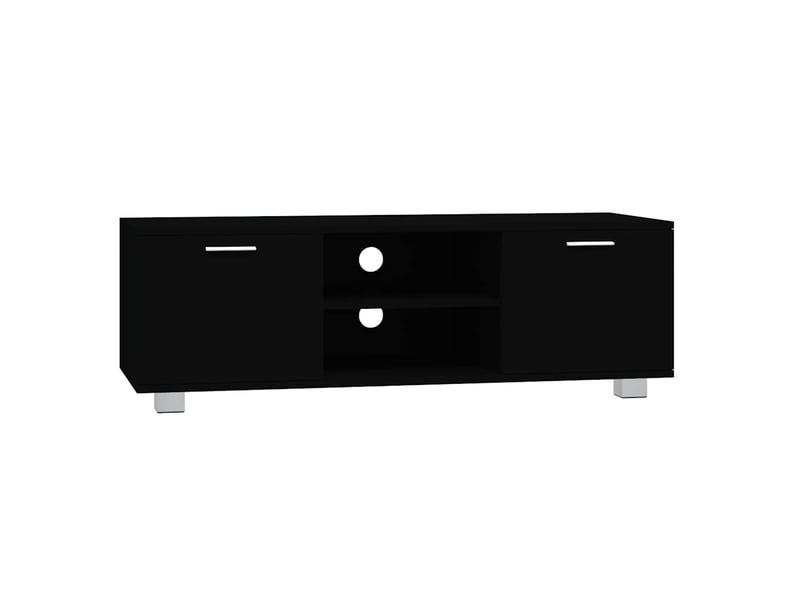  Meuble tv - banc tv - meuble de rangement noir 120x40,5x35 cm bois d'ingénierie  - Conforama A