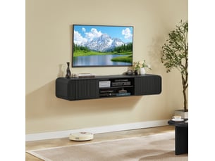 Meuble tv coloris noir 160 cm MEUBLIV