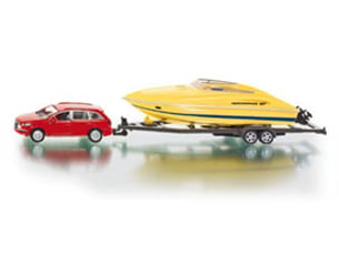 2543 voiture avec bateau 1:55