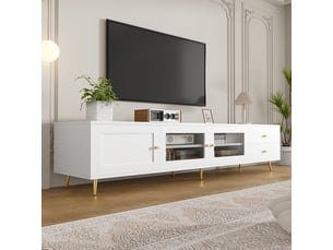 Meuble tv coloris blanc 40 cm ATELIER CONFORTIEL