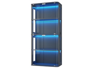 Vitrine coloris noir  <strong>LEYTN</strong> <strong></strong> - 80 cmx170 cm