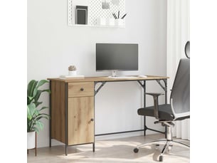 Bureau gaming   131 cm coloris bois clair