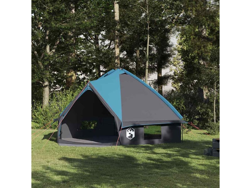  Tente de camping, tente teepee pour 8 personnes bleu et gris  - Conforama B