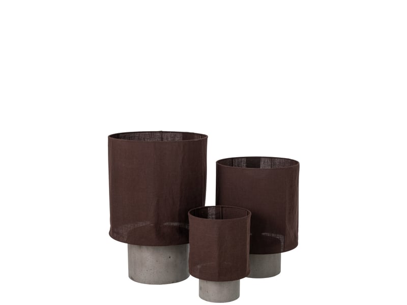  Lampe à poser en ciment havel 41cm marron  - Conforama D
