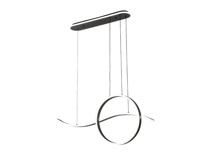  Fabrilamp style, suspension, moderne, led, 205 w, 17940 lm, 3000-4000-6000 k, noir, 60-100 x 100 x 15 cm 249492009 - Conforama A
