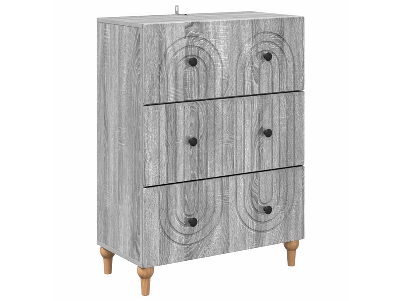 Armoire de rangement bureau, armoire à tiroirs sonoma gris 66 x 34,5 x 90 cm shl2521 - Conforama A