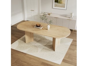Table repas extensible 140180 x 90 cm chêne mdf cravdom