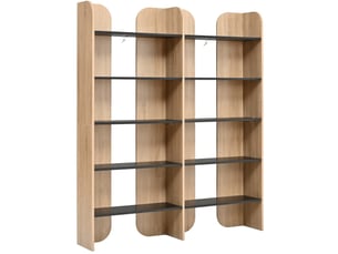 Bibliotheque coloris bicolore 5 étagère(s) <strong>BEAOK</strong> <strong></strong> - 25 cm x 160 cm